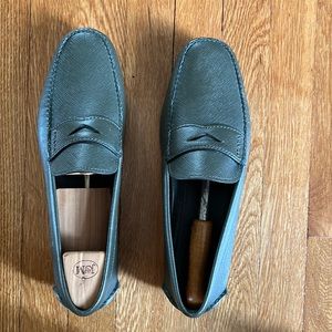 Olive green Prada loafers great condition